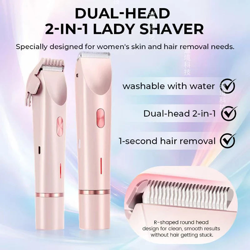 2-in-1 Painless Bikini Hair Trimmer