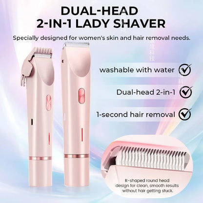 2-in-1 Painless Bikini Hair Trimmer